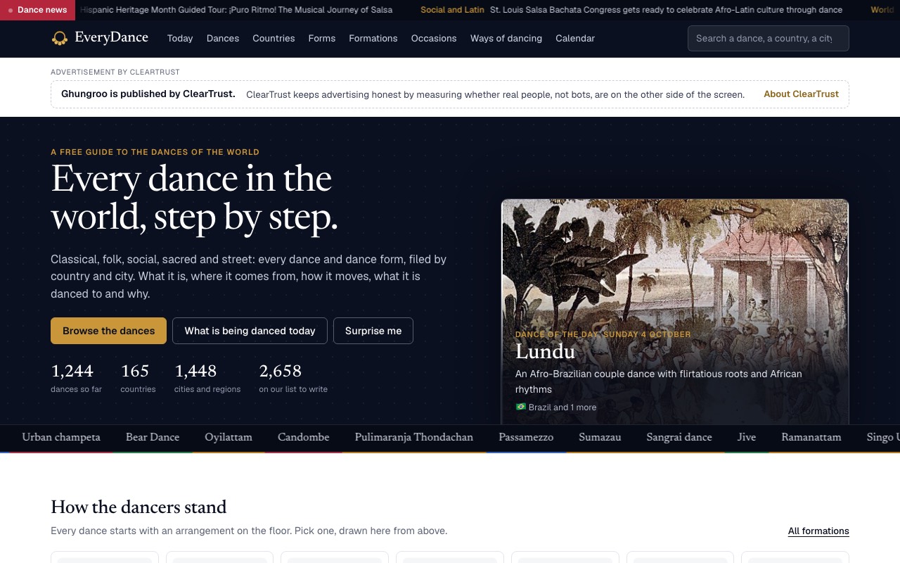 The front page of Ghungroo